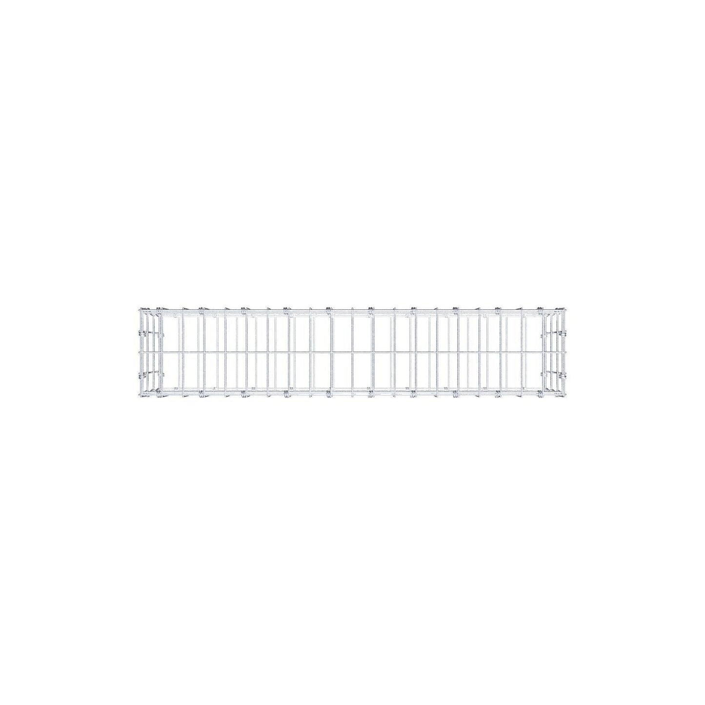 Gabione 100 cm x 30 cm x 20 cm (L x H x T), Maschenweite 5 x 10 cm, Spiralring
