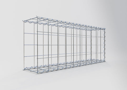 Opvokset gabion type 2 100 cm x 40 cm x 20 cm (L x H x D), maskestørrelse 10 cm x 10 cm, spiral
