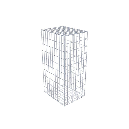 Opzetpaal type 2 100 cm x 50 cm x 40 cm, maaswijdte 5 cm x 10 cm, C-ring