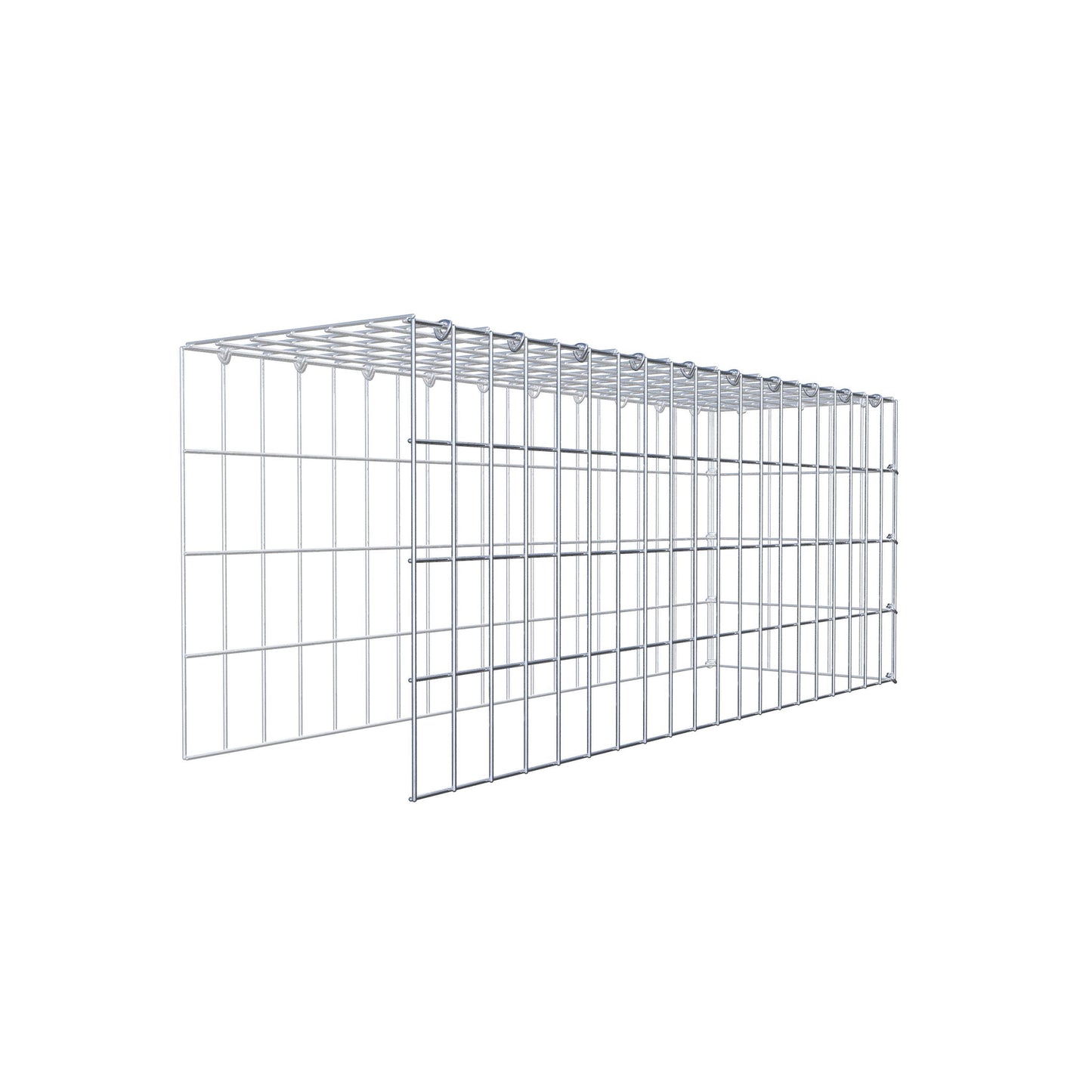 Gabião Tipo 4 100 cm x 40 cm x 30 cm (C x A x P), malhagem 5 cm x 10 cm, anel C