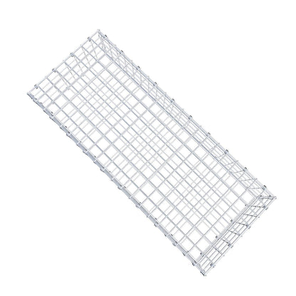 Gabião 100 cm x 20 cm x 40 cm (C x A x P), malhagem 5 x 5 cm, anel espiral