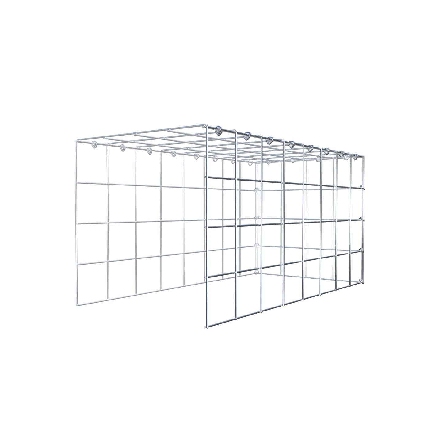Anbaugabione Typ 4 80 cm x 40 cm x 40 cm (L x H x T), Maschenweite 10 cm x 10 cm, C-Ring