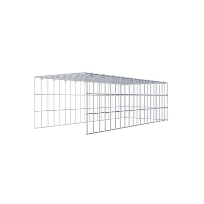 Fourche rapportée type 4 100 cm x 30 cm x 40 cm (L x H x P), mailles 5 cm x 10 cm, anneau en C