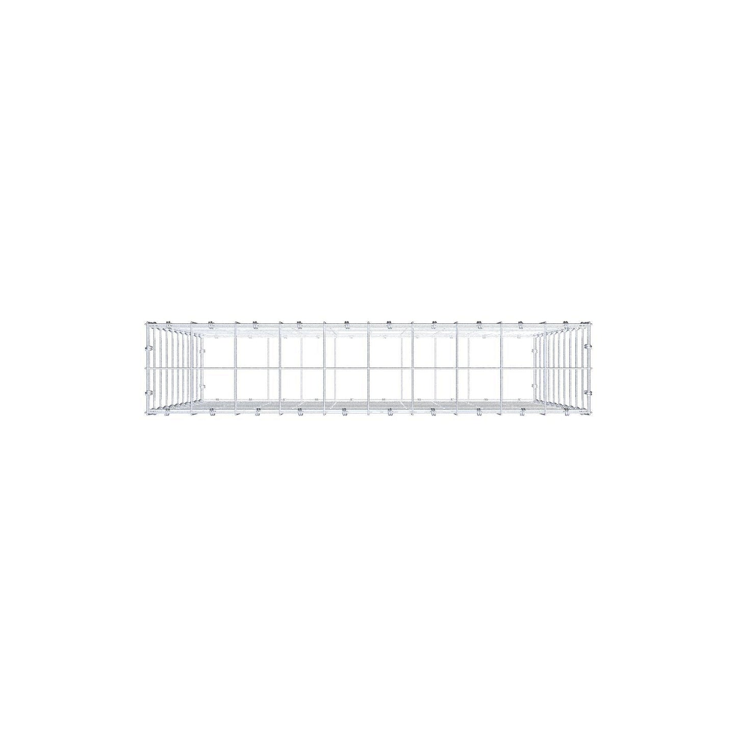Gabião 100 cm x 100 cm x 20 cm (C x A x P), malhagem 10 x 10 cm, anel espiral