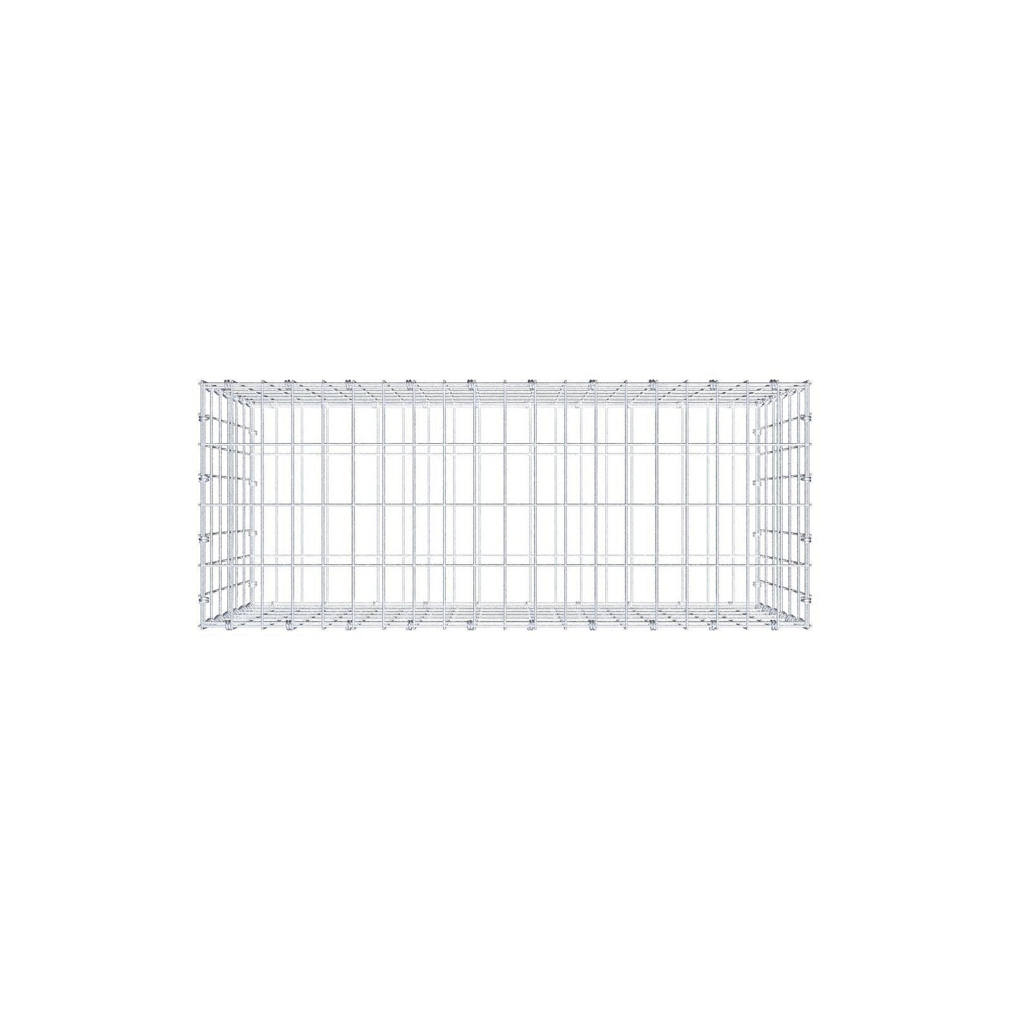 Gabione 100 cm x 60 cm x 40 cm (L x H x T), Maschenweite 5 x 10 cm, Spiralring