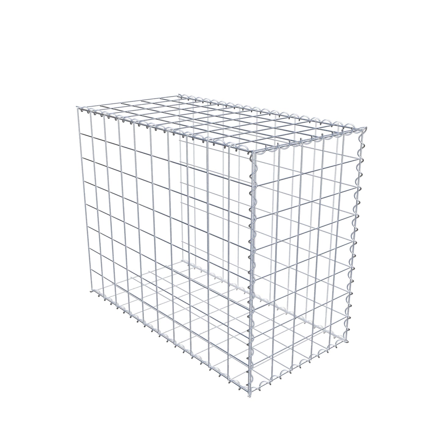 Opvokset gabion type 2 100 cm x 80 cm x 50 cm (L x H x D), maskestørrelse 10 cm x 10 cm, spiral