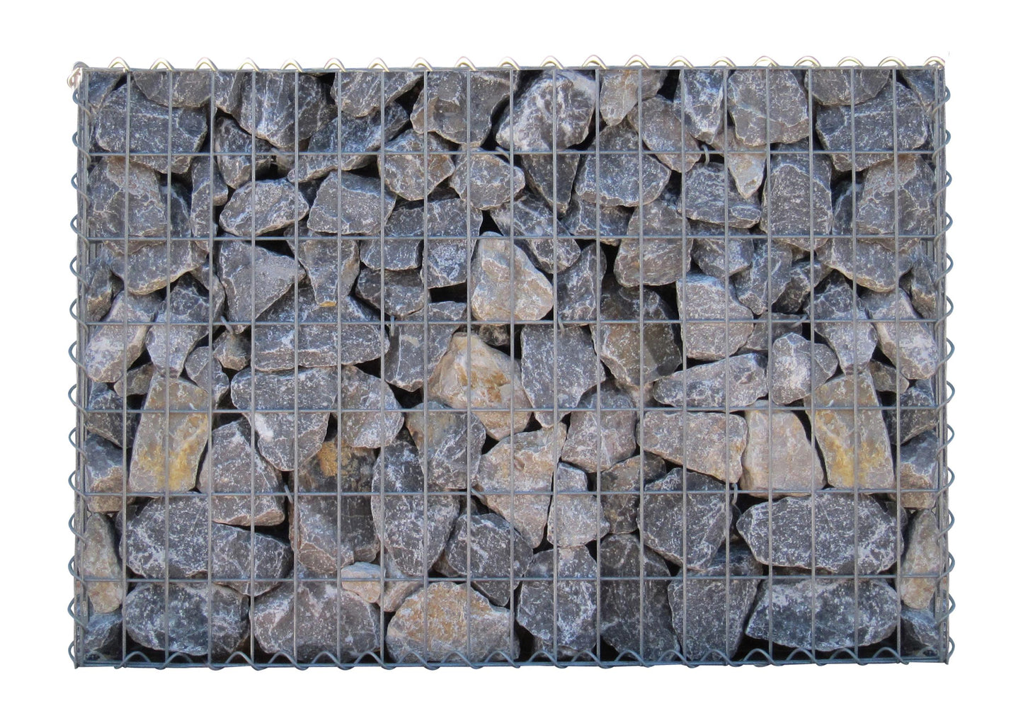 Gabião 100 cm x 70 cm x 30 cm (C x A x P), malhagem 5 cm x 10 cm, espiral