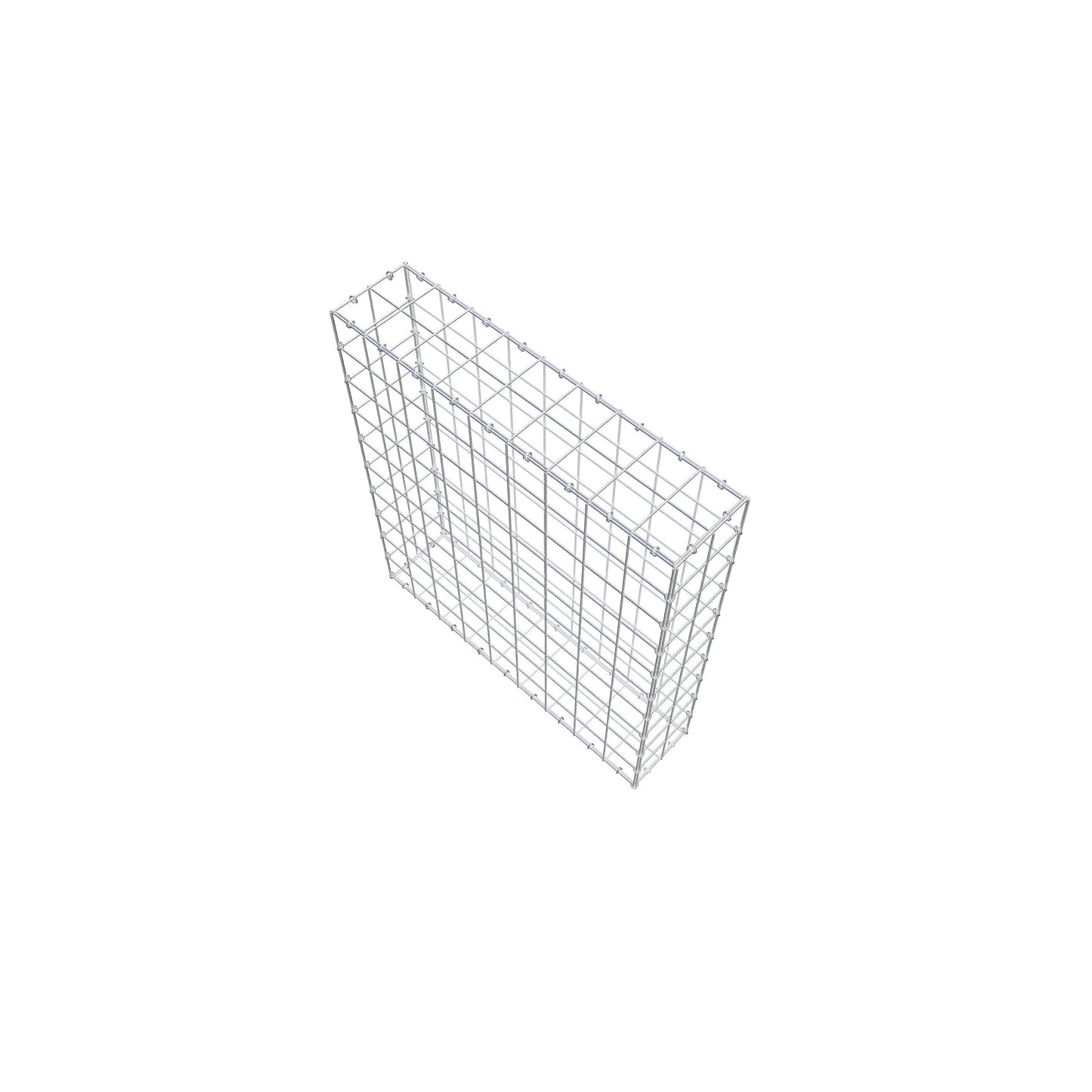 Gabião 100 cm x 90 cm x 20 cm (C x A x P), malhagem 10 cm x 10 cm, anel C