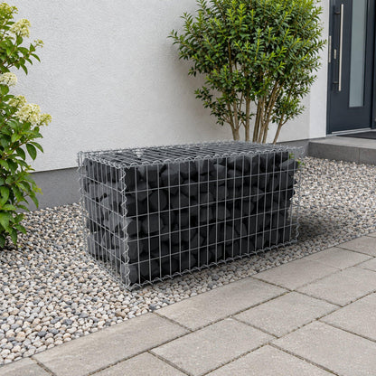 Gabione 100 cm x 50 cm x 50 cm (L x H x T), Maschenweite 5 cm x 10 cm, Spirale