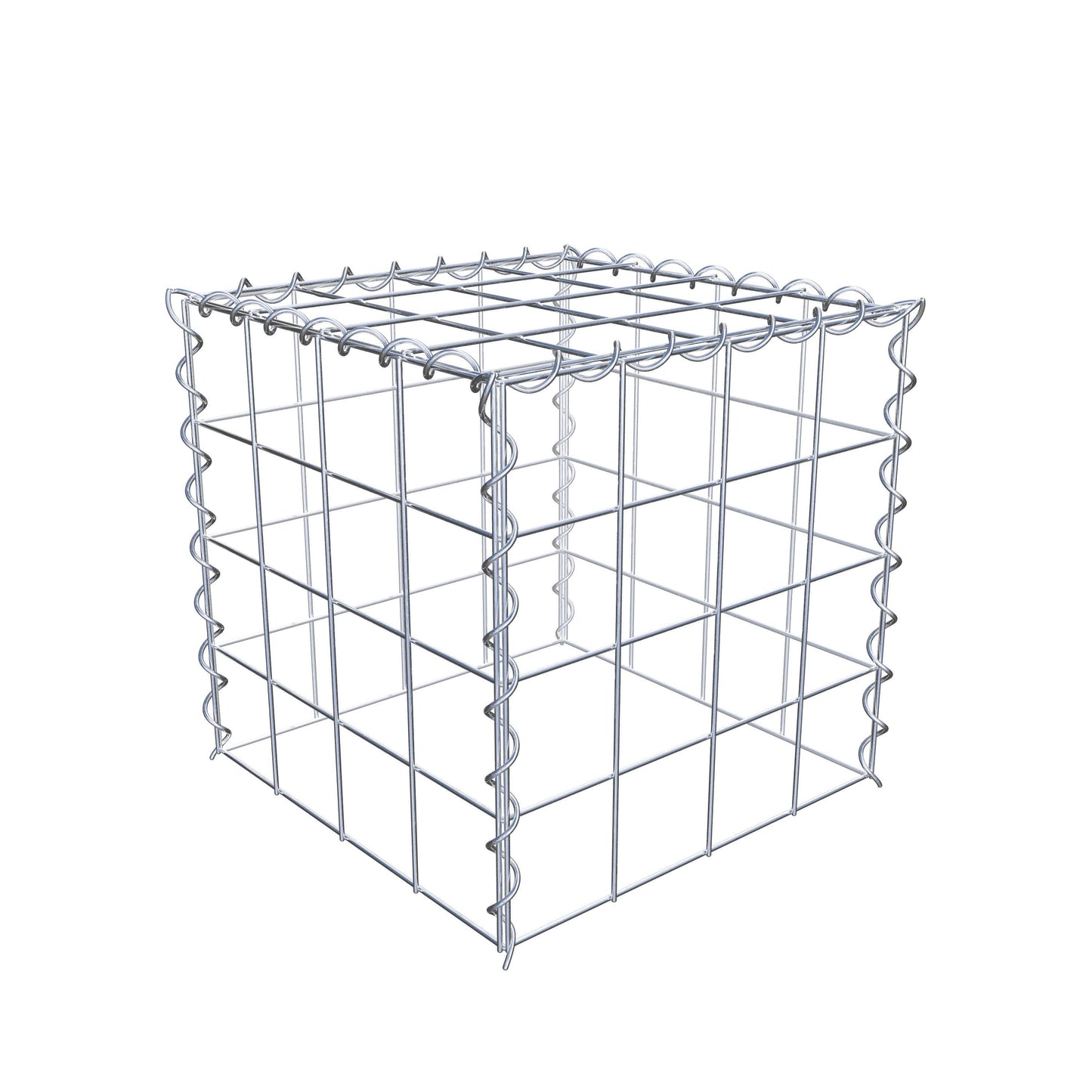 Opvokset gabion type 3 40 cm x 40 cm x 40 cm (L x H x D), maskestørrelse 10 cm x 10 cm, spiral