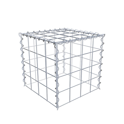Opvokset gabion type 3 40 cm x 40 cm x 40 cm (L x H x D), maskestørrelse 10 cm x 10 cm, spiral