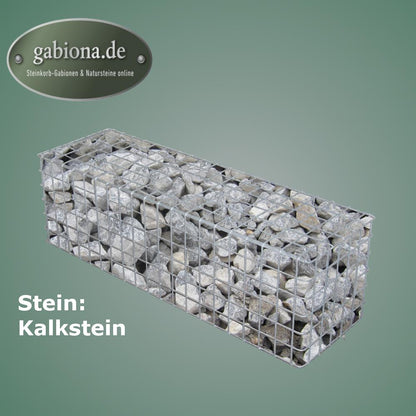 Gabion galvanisé à chaud 102 cm x 32 cm x 32 cm, mailles 5 cm x 5 cm, entièrement soudé