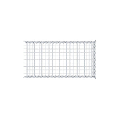 Anbaugabione Typ 2 100 cm x 20 cm x 50 cm (L x H x T), Maschenweite 5 cm x 5 cm, Spirale