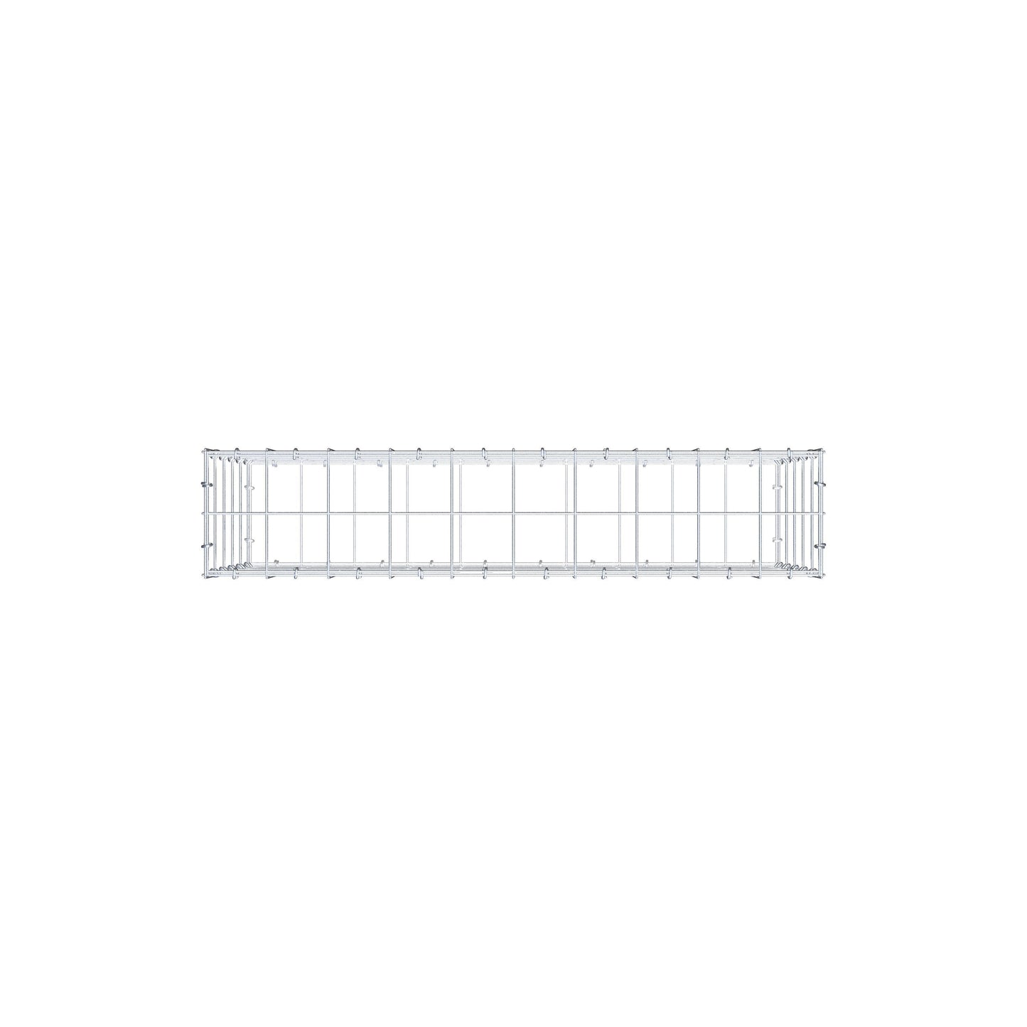 Gabion 100 cm x 50 cm x 20 cm (L x H x D), maskstorlek 10 cm x 10 cm, C-ring
