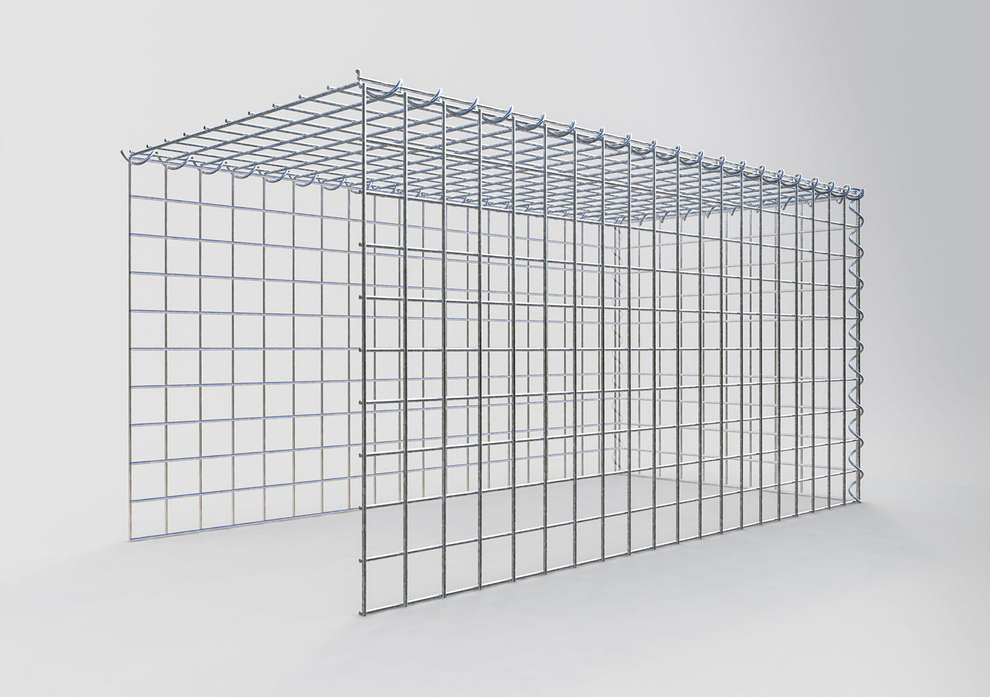Gavión complementario tipo 4 100 cm x 50 cm x 50 cm (L x A x P), malla 5 cm x 5 cm, espiral