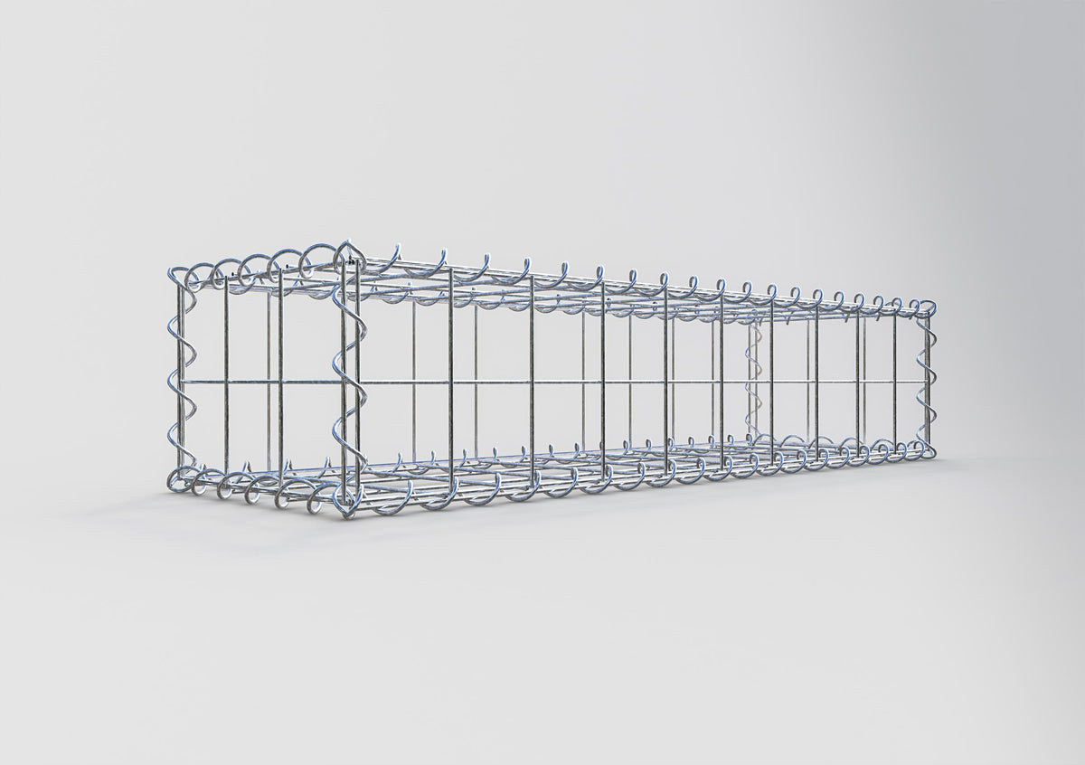 Gabion 100 cm x 20 cm x 30 cm (L x H x P), mailles 10 cm x 10 cm, spirale