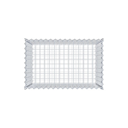 Gabião 80 cm x 50 cm x 50 cm (C x A x P), malhagem 5 cm x 5 cm, espiral