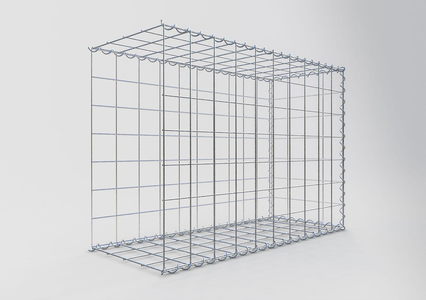 Grown-on gabion type 2 100 cm x 70 cm x 40 cm (L x H x D), mesh size 10 cm x 10 cm, spiral