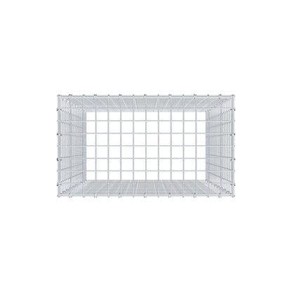 Type 3 oplegkorf 100 cm x 70 cm x 40 cm (L x H x D), maaswijdte 5 cm x 5 cm, C-ring