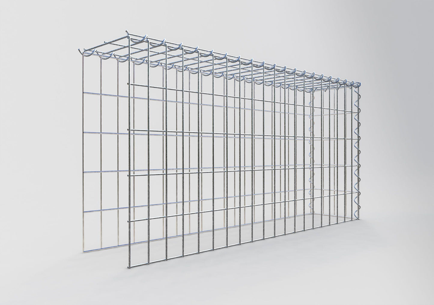 Anbaugabione Typ 4 100 cm x 50 cm x 20 cm (L x H x T), Maschenweite 5 cm x 10 cm, Spirale