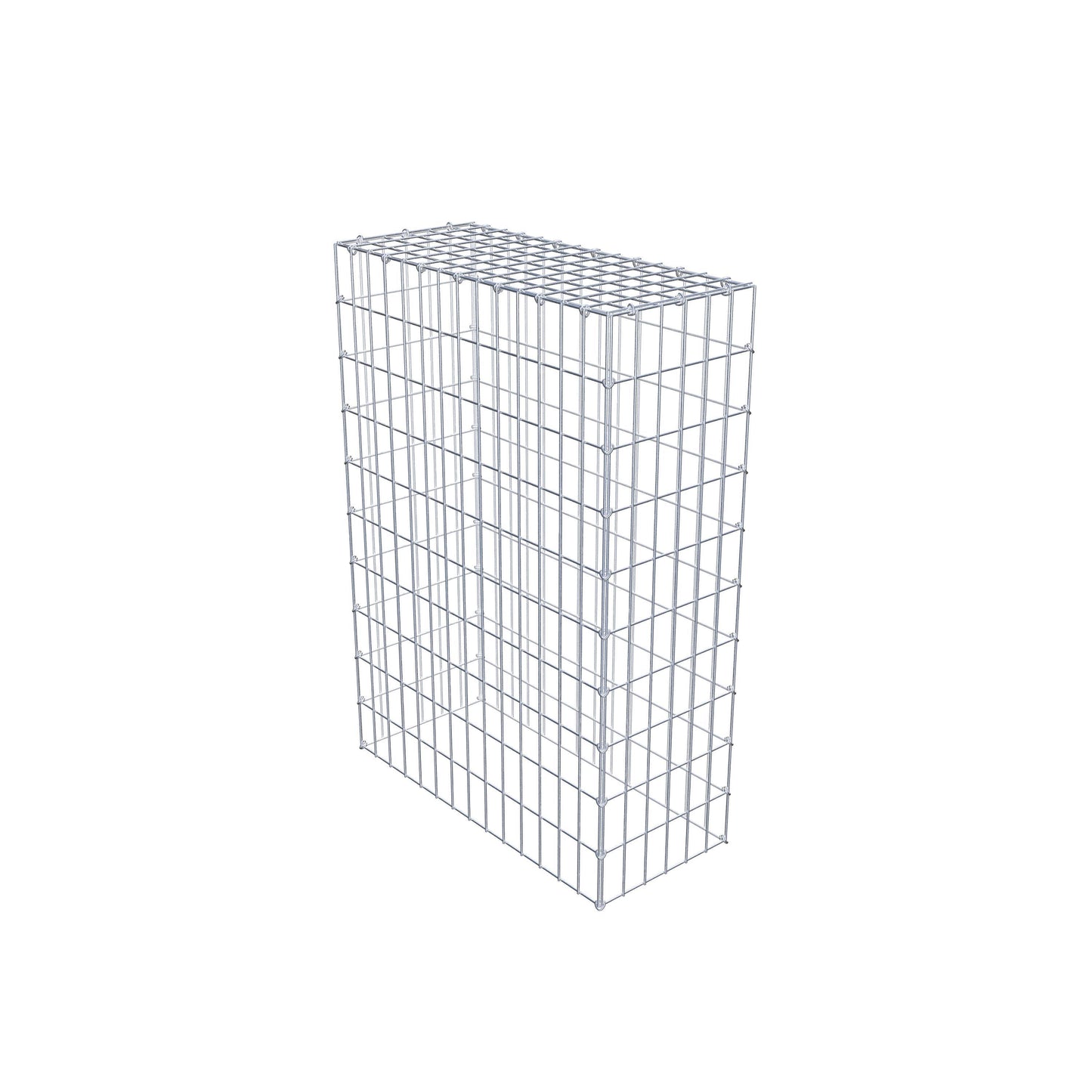 Typ 3 påbyggnadsgabion 100 cm x 70 cm x 30 cm (L x H x D), maskstorlek 5 cm x 10 cm, C-ring