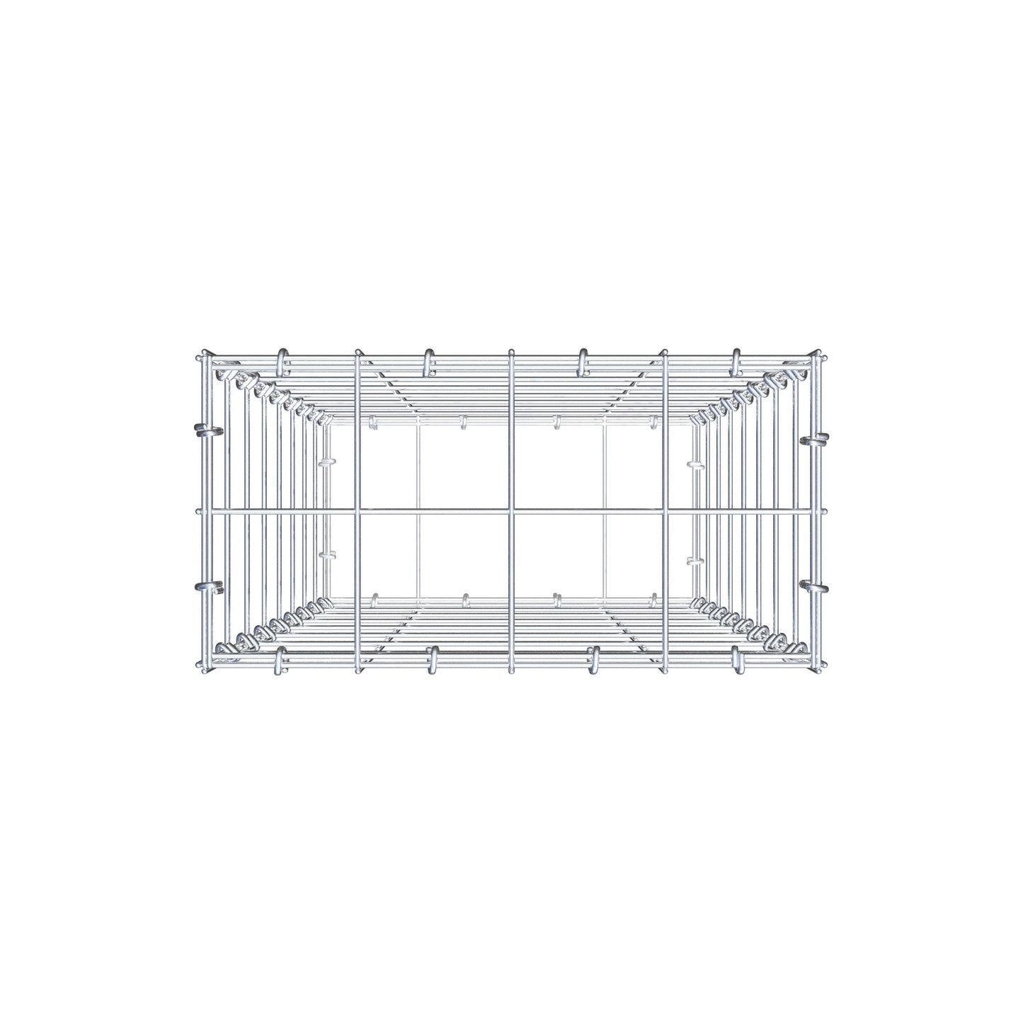 Gabion 80 cm x 40 cm x 20 cm (L x H x P), mailles 10 cm x 10 cm, anneau en C