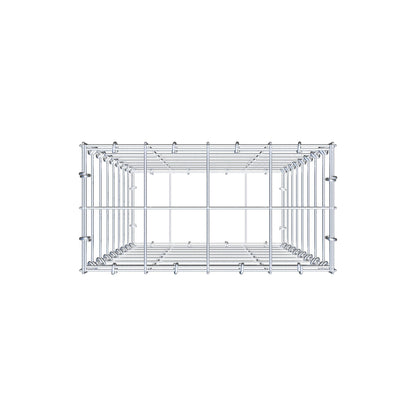 Gabion 80 cm x 40 cm x 20 cm (L x H x P), mailles 10 cm x 10 cm, anneau en C