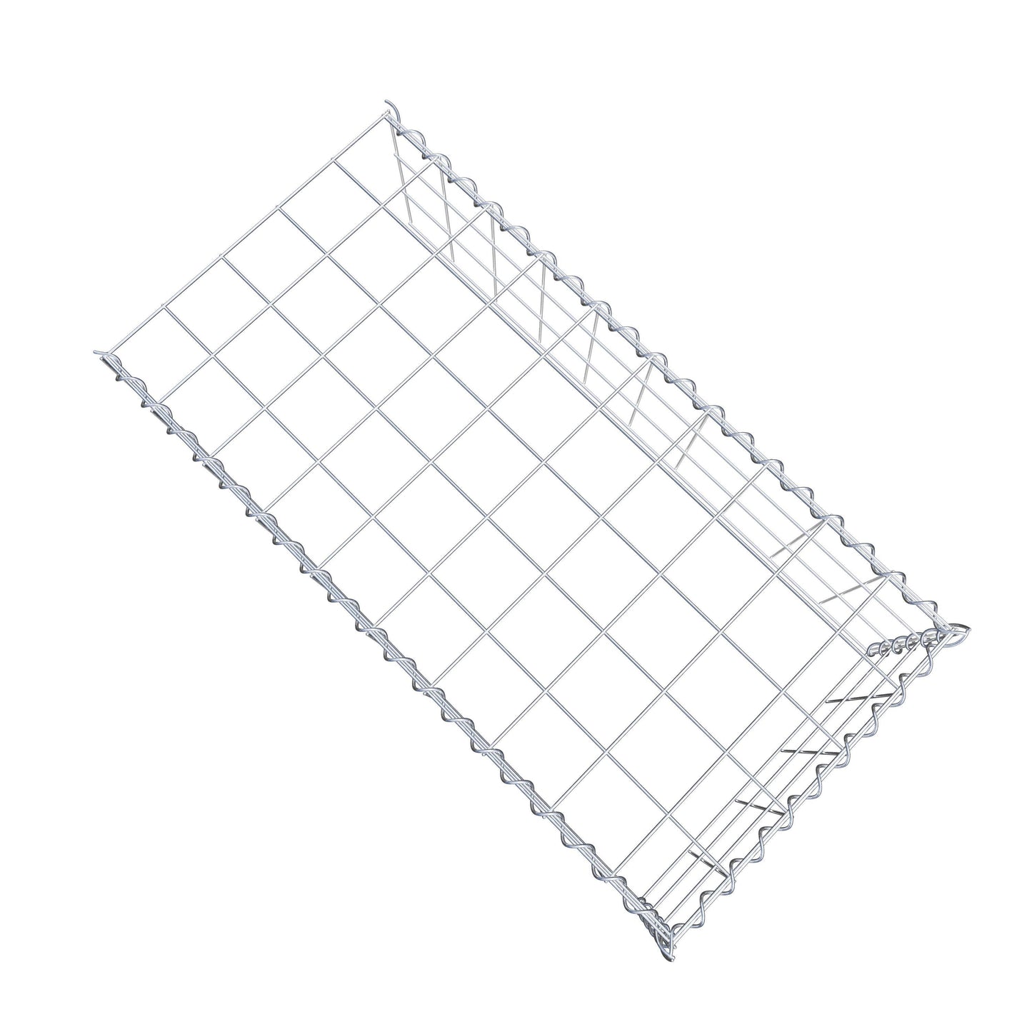 Gabion rapporté type 4 100 cm x 30 cm x 50 cm (L x H x P), mailles 10 cm x 10 cm, spirale