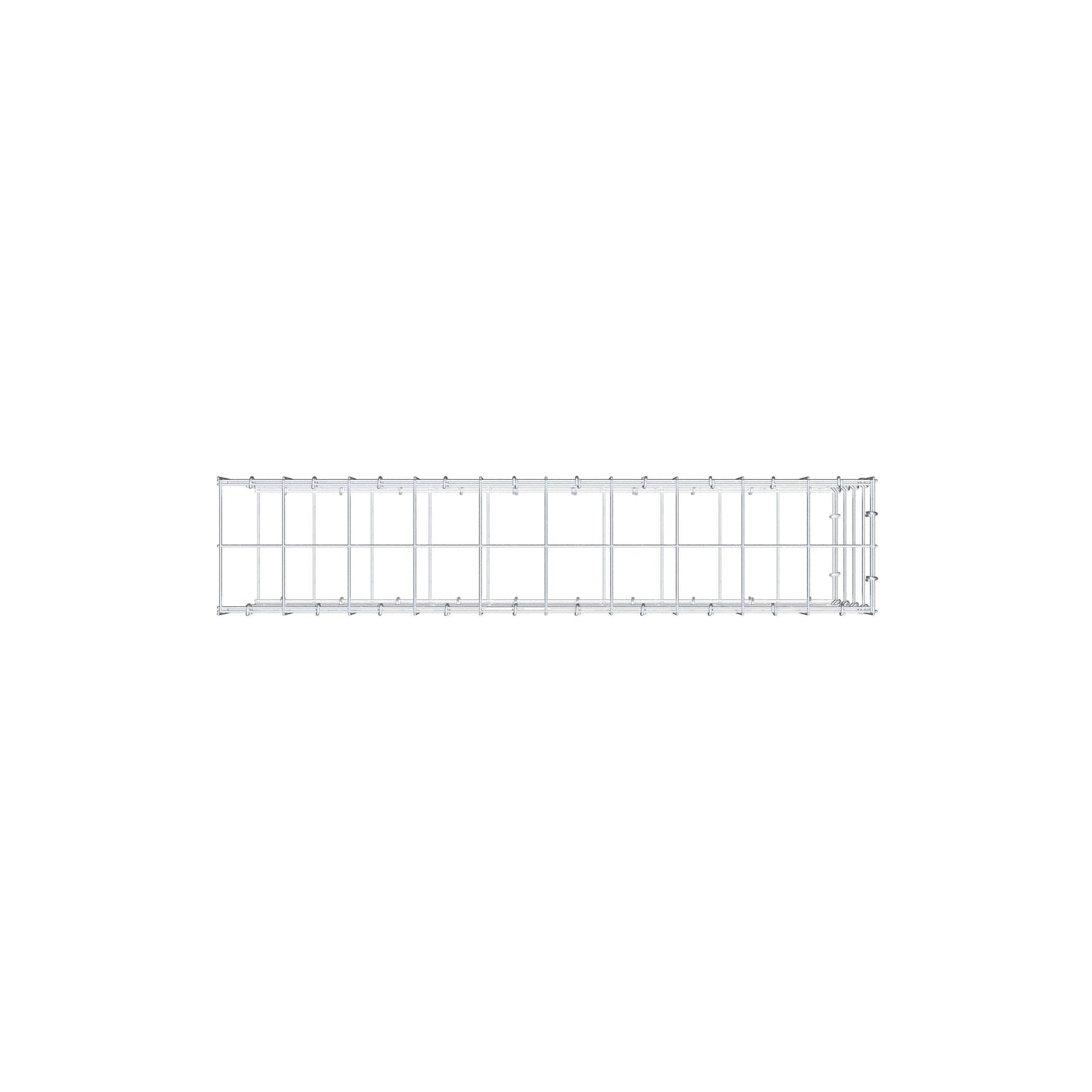 Anbaugabione Typ 2 100 cm x 40 cm x 20 cm (L x H x T), Maschenweite 10 cm x 10 cm, C-Ring