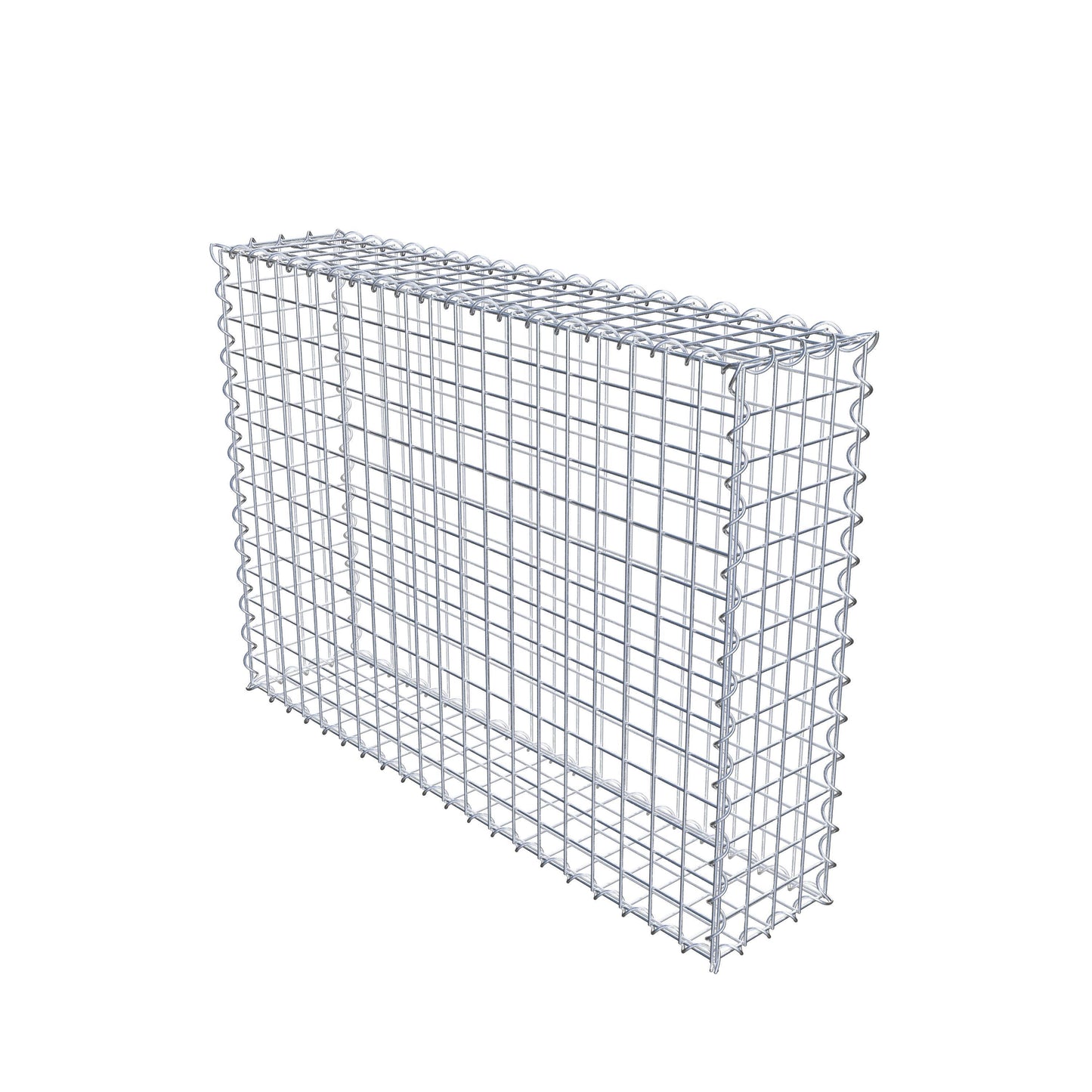 Gabione 100 cm x 70 cm x 20 cm (L x H x T), Maschenweite 5 cm x 5 cm, Spirale
