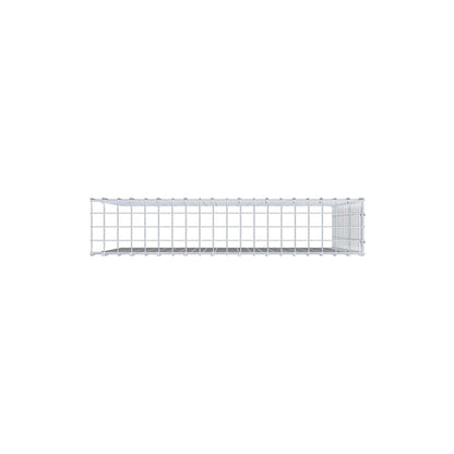 Type 4 oplegkorf 100 cm x 90 cm x 20 cm (L x H x D), maaswijdte 5 cm x 5 cm, C-ring