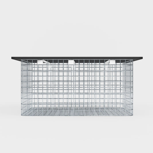 Banc de jardin 102 x 50 x 52 cm MW 5 x 5 cm galvanisé à chaud, avec revêtement recyclé en anthracite