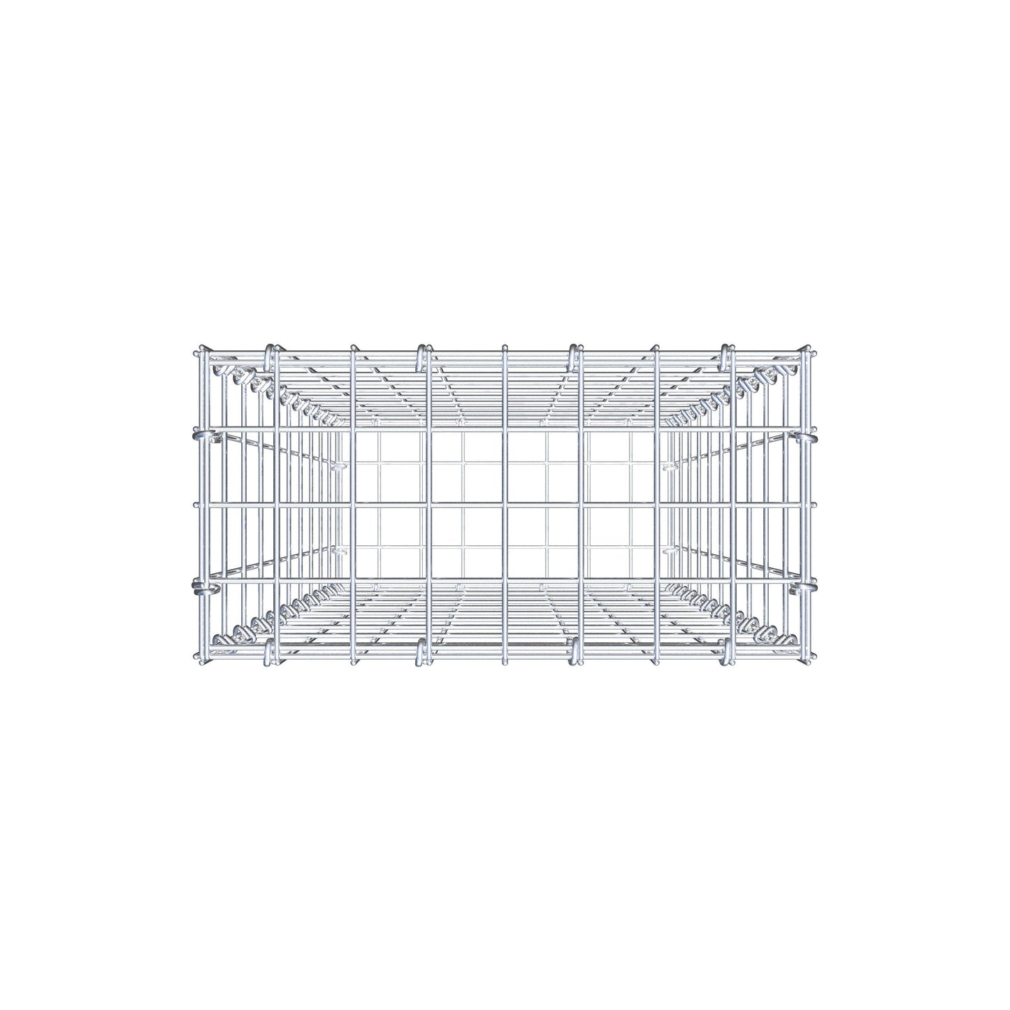 Gabião 100 cm x 40 cm x 20 cm (C x A x P), malhagem 5 cm x 10 cm, anel C