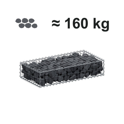 Gabion 100 cm x 20 cm x 50 cm (L x H x D), mesh size 5 cm x 10 cm, spiral