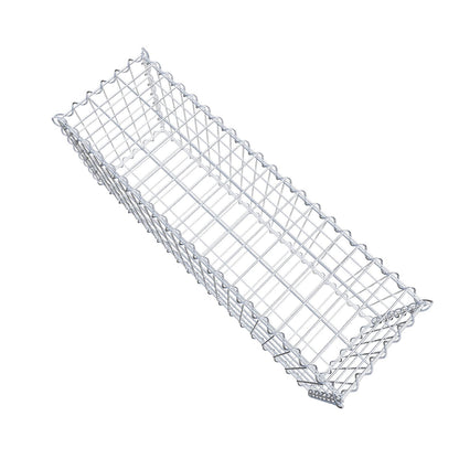 Sæt med 2 gabioner 100 cm x 40 cm x 30 cm (L x H x D), maskestørrelse 5 x 10 cm, spiralformet