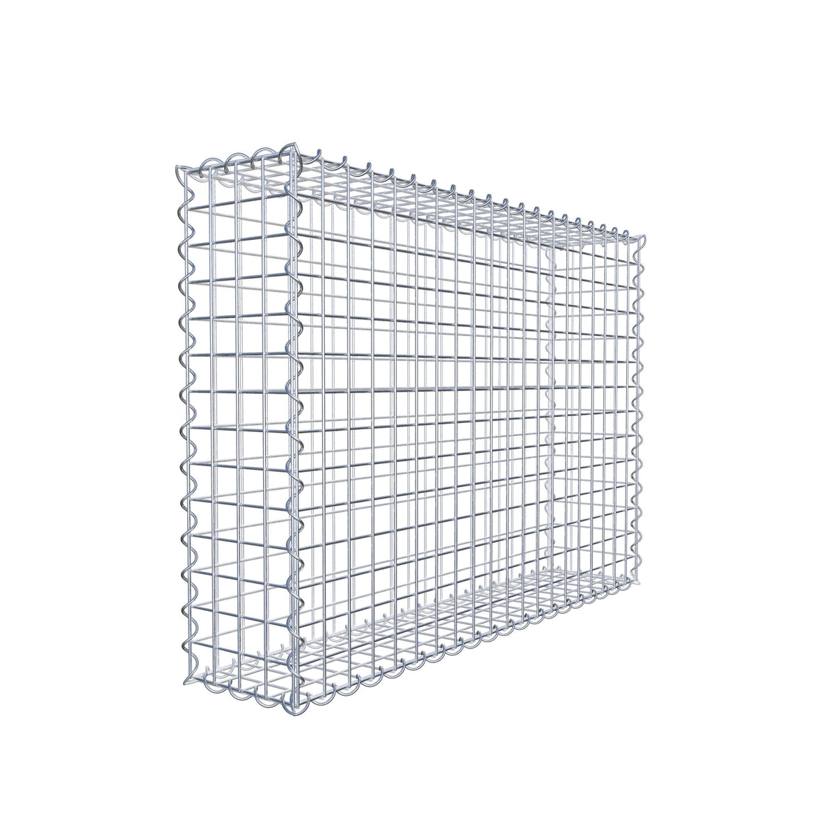Gabione 100 cm x 70 cm x 20 cm (L x H x T), Maschenweite 5 cm x 5 cm, Spirale