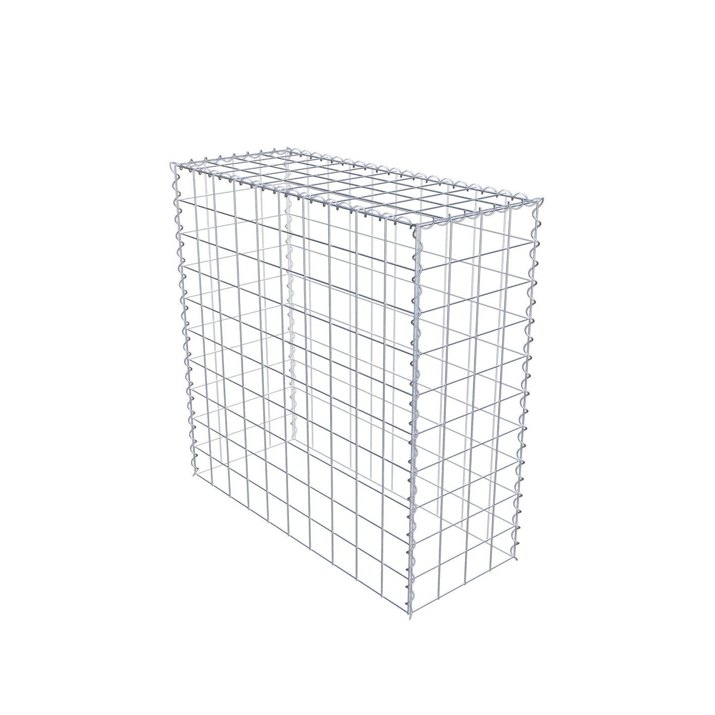 Opvokset gabion type 3 100 cm x 100 cm x 40 cm (L x H x D), maskestørrelse 10 cm x 10 cm, spiral