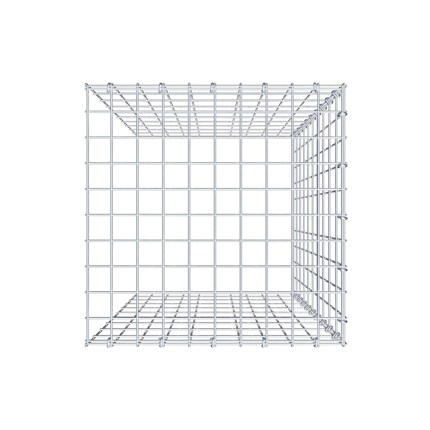 Gabião tipo 4 100 cm x 50 cm x 50 cm (C x A x P), malhagem 5 cm x 10 cm, anel C