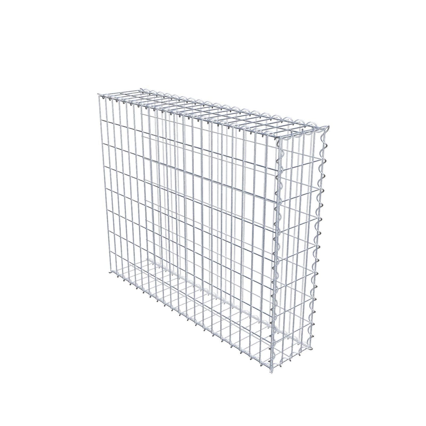 Opvokset gabion type 2 100 cm x 80 cm x 20 cm (L x H x D), maskestørrelse 5 cm x 10 cm, spiral