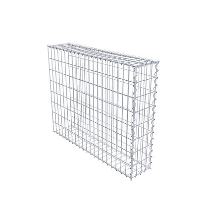 Opvokset gabion type 2 100 cm x 80 cm x 20 cm (L x H x D), maskestørrelse 5 cm x 10 cm, spiral