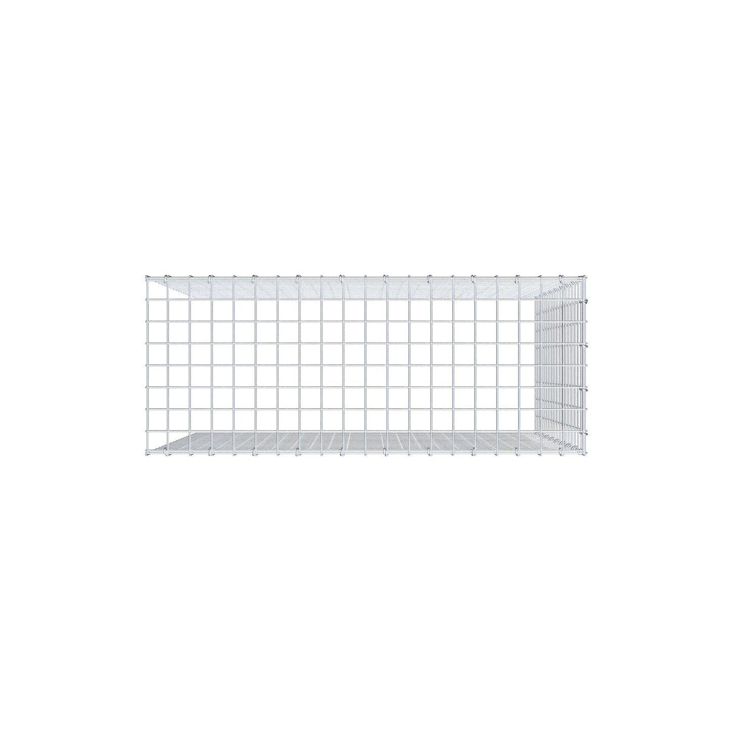 Gabbione aggiuntivo tipo 4 100 cm x 90 cm x 40 cm (L x H x P), maglia 5 cm x 5 cm, anello a C