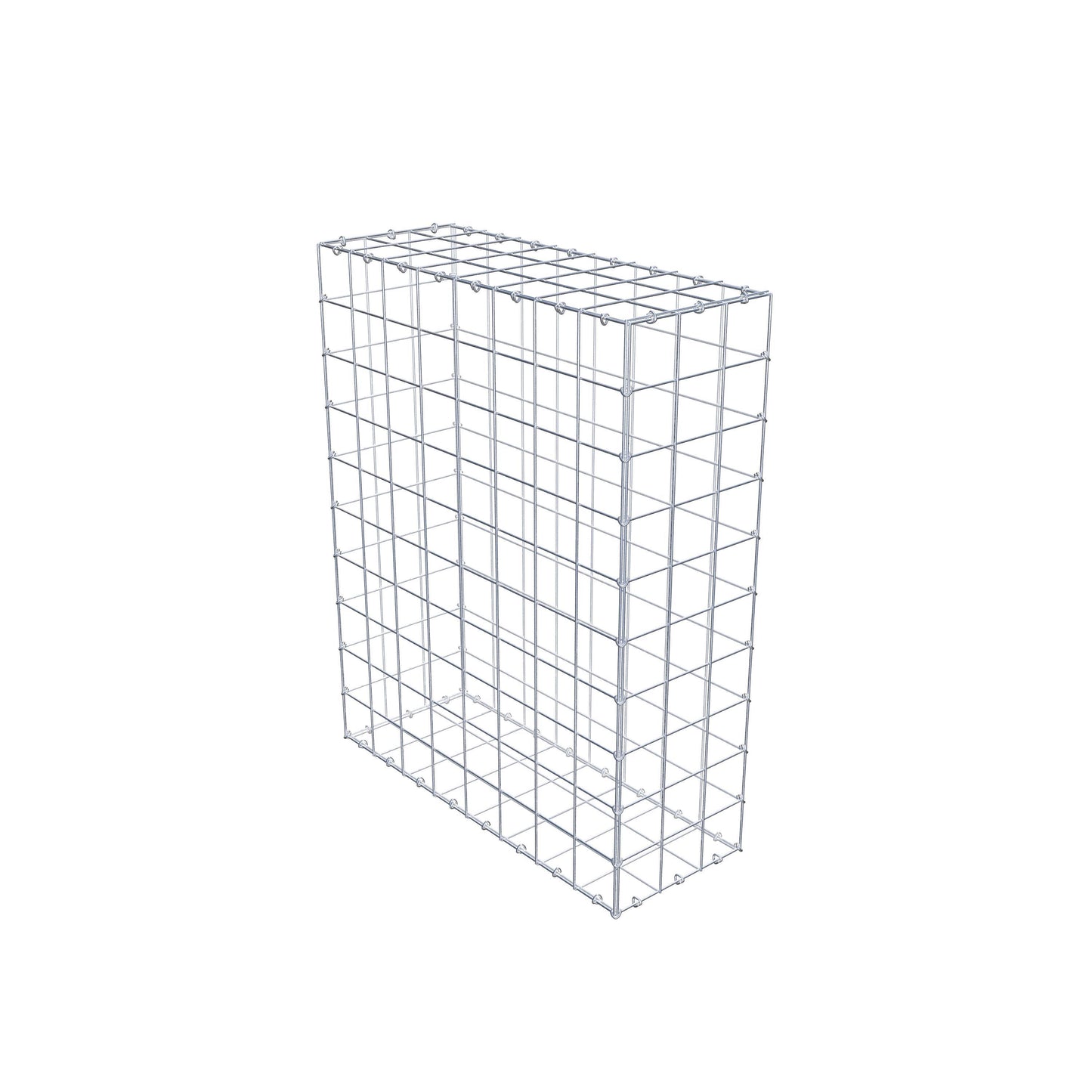 Gabião 100 cm x 80 cm x 30 cm (C x A x P), malhagem 10 cm x 10 cm, anel C