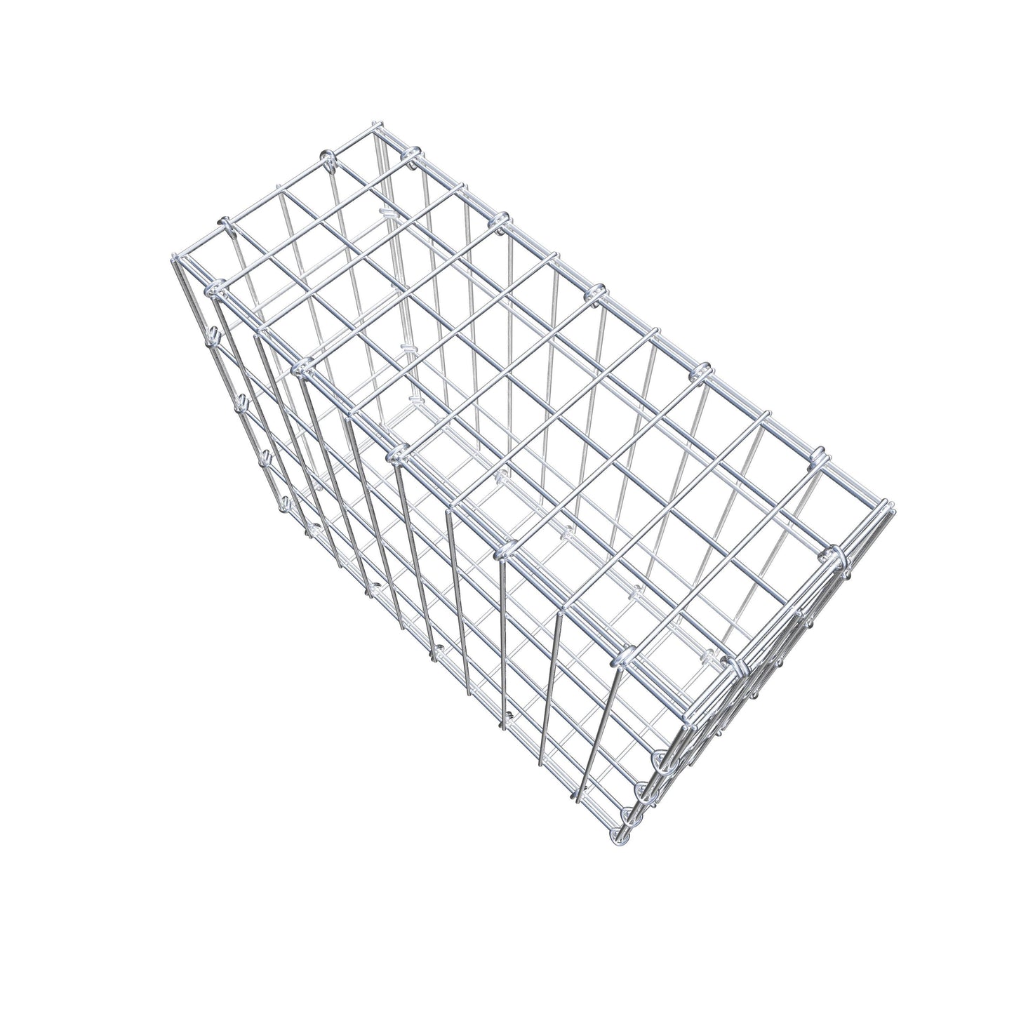 Gabião 50 cm x 40 cm x 20 cm (C x A x P), malhagem 5 cm x 10 cm, anel C