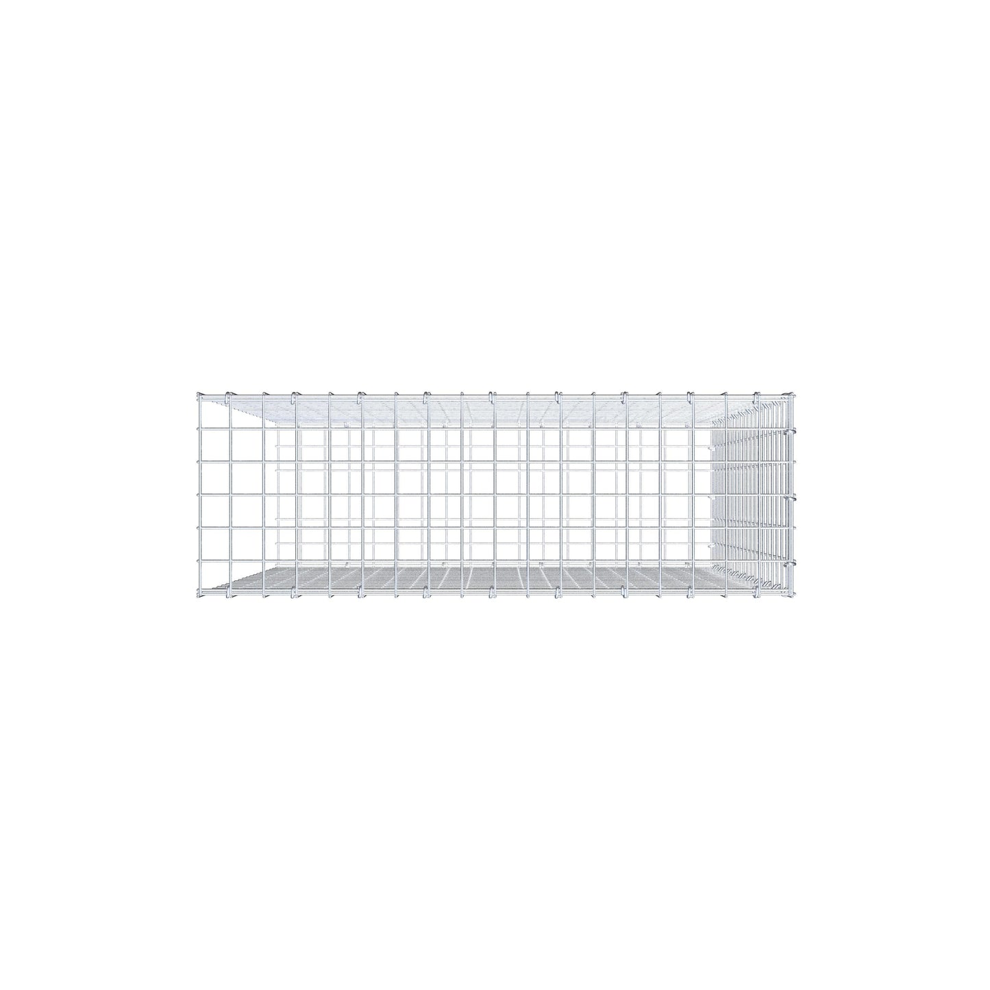 Gabbione aggiuntivo di tipo 2 100 cm x 90 cm x 30 cm (L x H x P), maglia 5 cm x 5 cm, anello a C