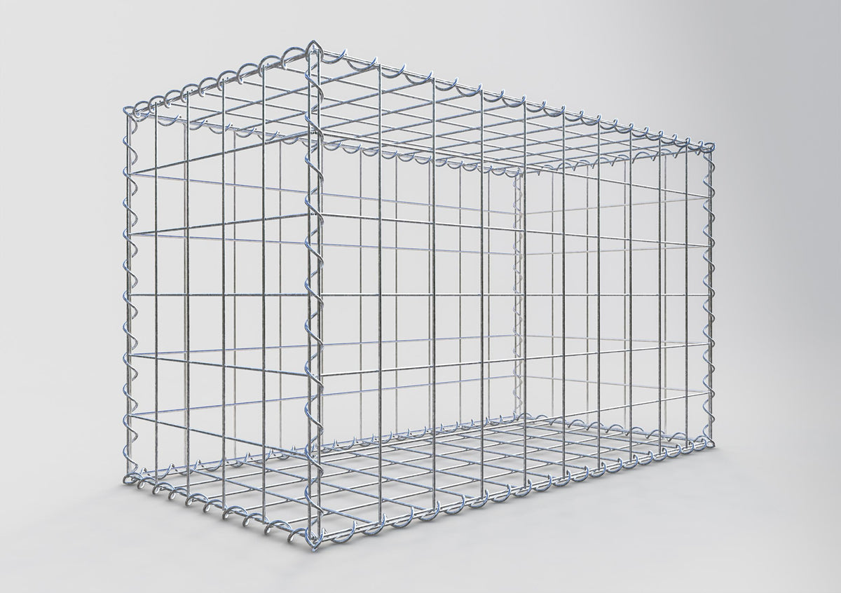 Gabion 100 cm x 60 cm x 50 cm (L x H x D), mesh size 10 cm x 10 cm, spiral