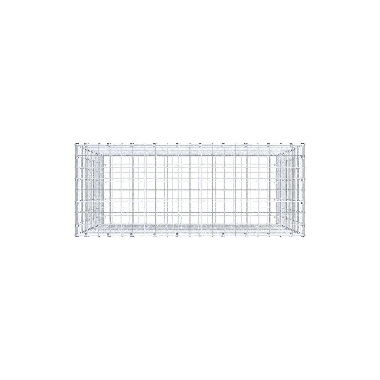 Gabione 100 cm x 100 cm x 40 cm (L x H x T), Maschenweite 5 x 5 cm, Spiralring