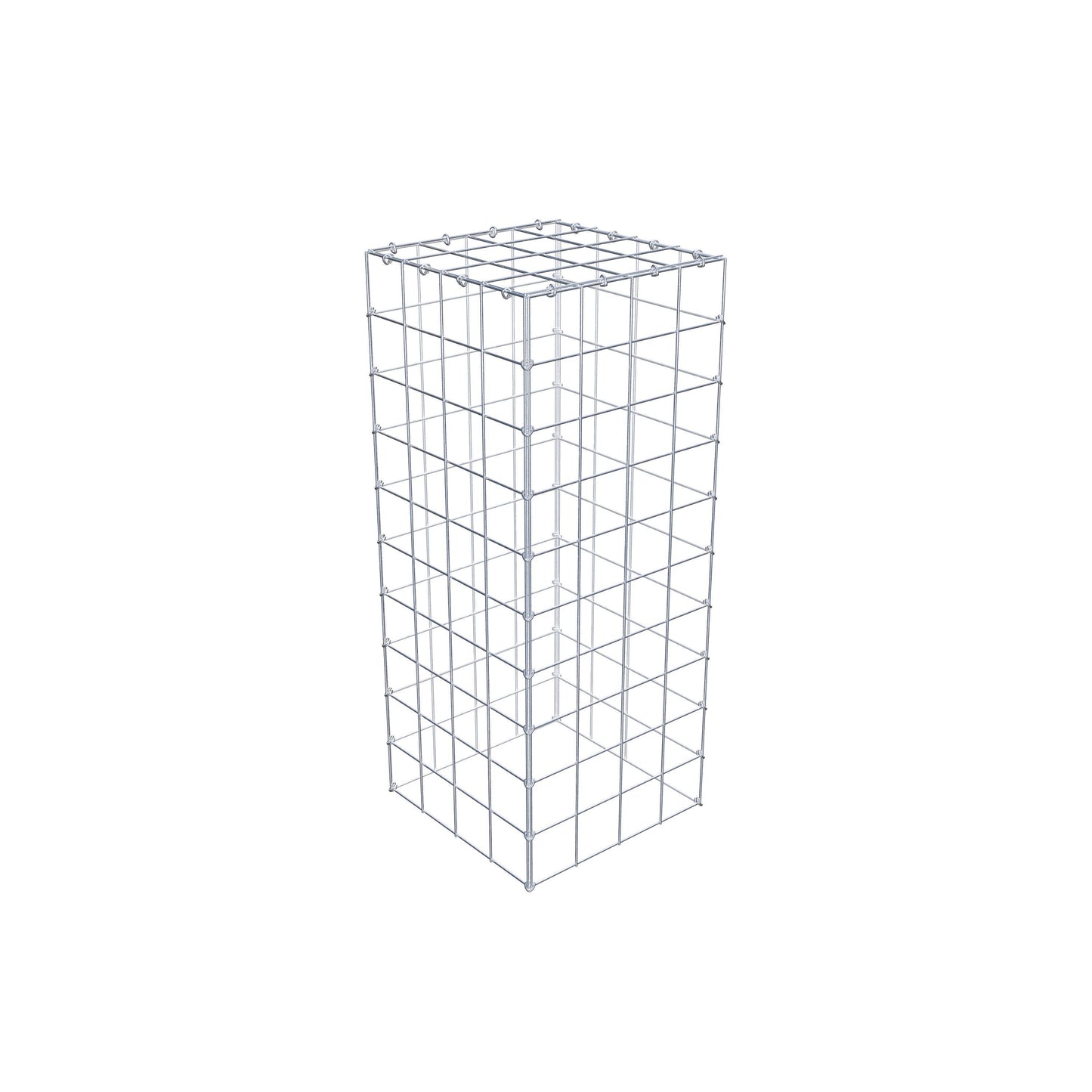 Typ 3 påbyggnadsgabion 100 cm x 40 cm x 40 cm (L x H x D), maskstorlek 10 cm x 10 cm, C-ring