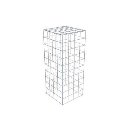 Typ 3 påbyggnadsgabion 100 cm x 40 cm x 40 cm (L x H x D), maskstorlek 10 cm x 10 cm, C-ring