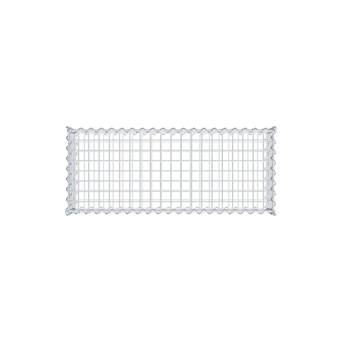 Gabião 100 cm x 20 cm x 40 cm (C x A x P), malhagem 5 cm x 5 cm, espiral