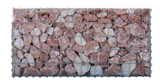 Conjunto de 2 gabiões 100 cm x 50 cm x 40 cm (C x A x P), malhagem 5 x 10 cm, espiral
